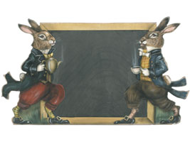 Rabbits Chalkboard - Boardwalk Originals Rabbit Decoration & Display