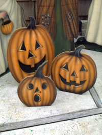 Set of 3 Pumpkins - Boardwalk Originals Halloween Decoration & Display